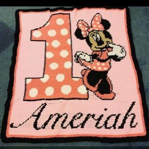 Minnie mouse baby blanket